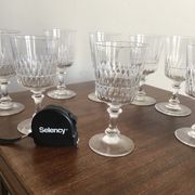 Lot de 6 verres à pied en cristal