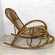 Vintage 1960s rattan rocking chair