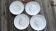 4 assiettes creuses Sovirel en opaline blanche (1970)