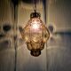 Venetian pendant light in blown glass and wrought metal, mid-20th century