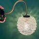 Swan neck vintage globe wall light in moulded glass