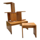 Coffee table and 4 stools set les arcs 1800 by Charlotte Perriand