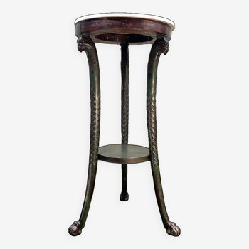 Circular Pedestal Table With Griffons From Empire Consulate Period 19th Century