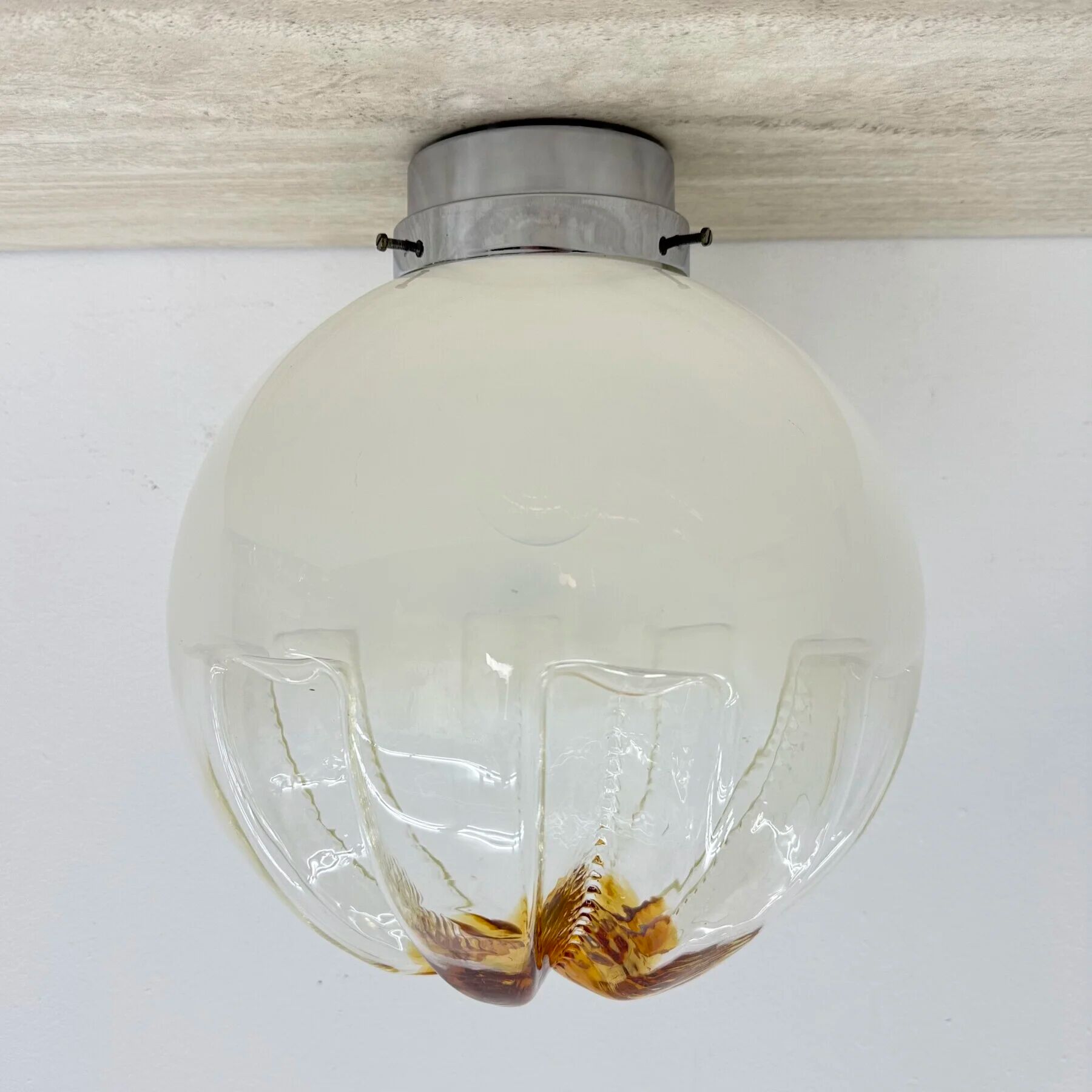 Mid-century Mazzega glass ceiling lamp, 1970s