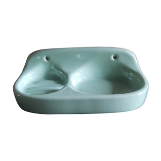 Double wall ceramic soap holder