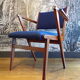 Scandinavian armchair wood and jersey