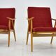 1960s pair of Ton/Thonet beech armchairs, Czechoslovakia