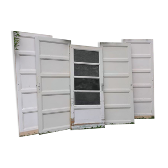 Set of 5 vintage paneled doors