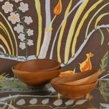 Handmade Akacia Wood Bowls, Set of 4