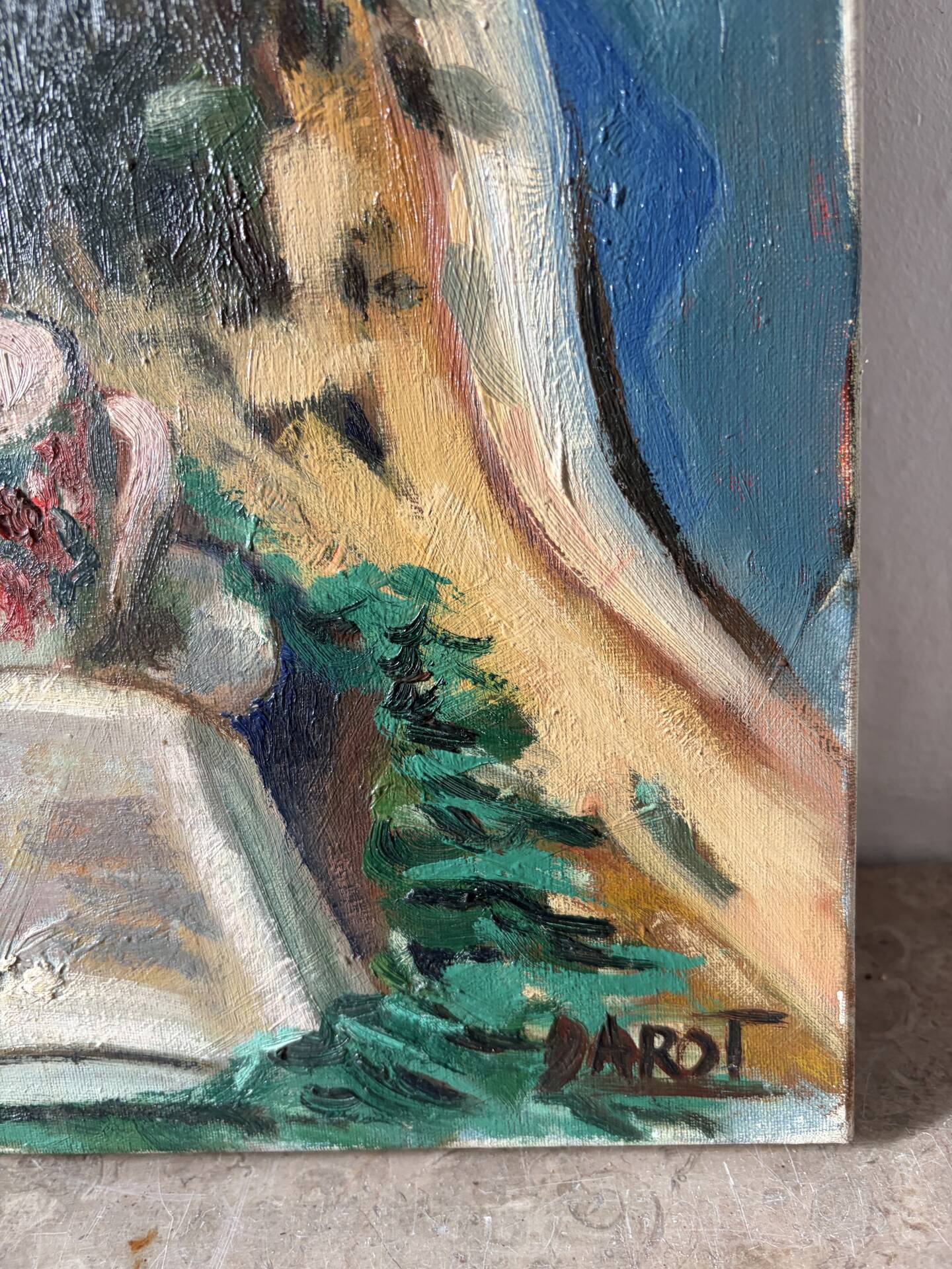 Afternoon bouquet, still life, oil on canvas signed