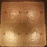 1960s Kalmar Franken Ceiling Lamp Ice Glass Design