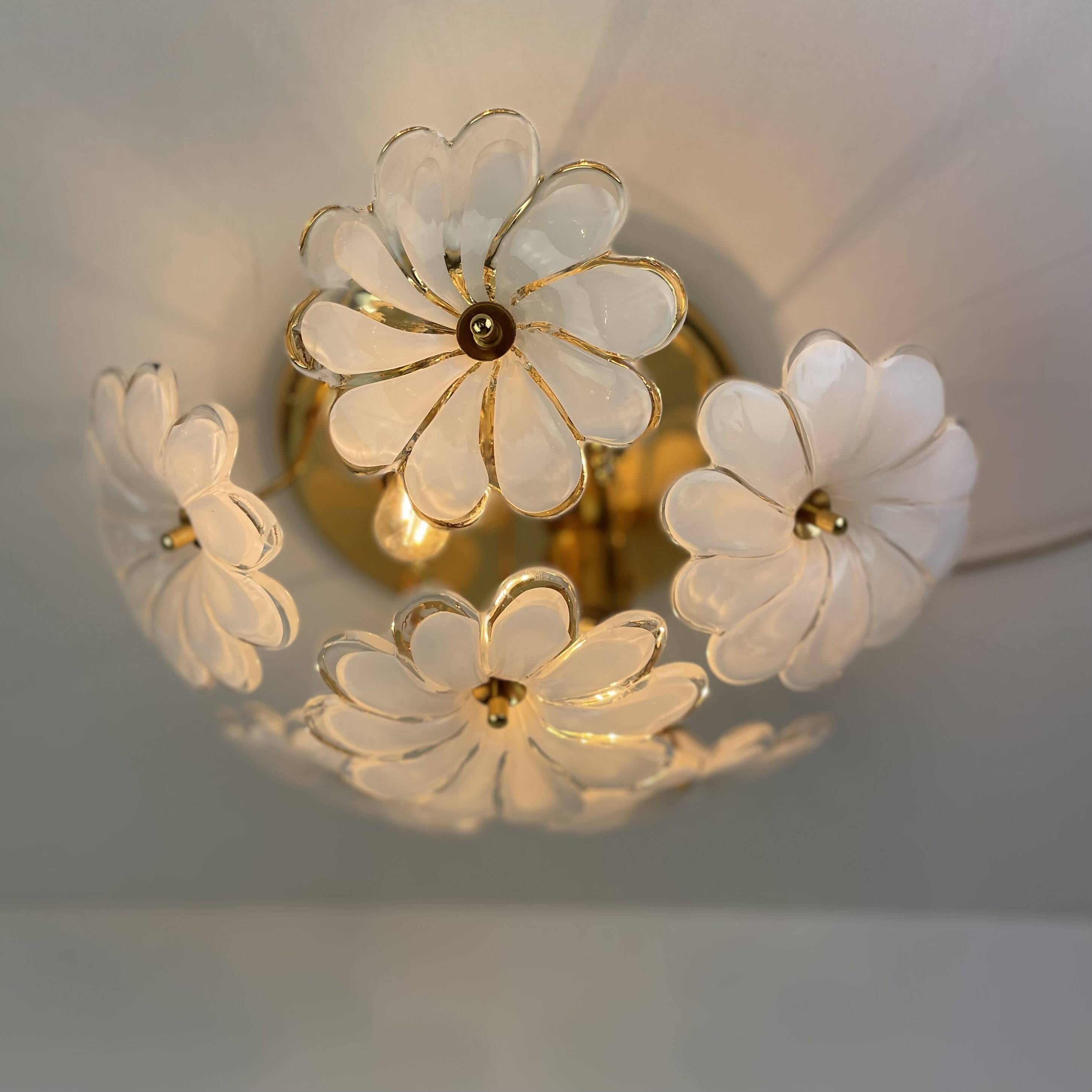 1980' Murano Flower Ceiling Light