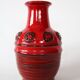 Vintage Vase en céramique rétro milieu du siècle, Allemagne, rouge