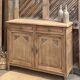 Old Parisian buffet in raw oak with 2 drawers