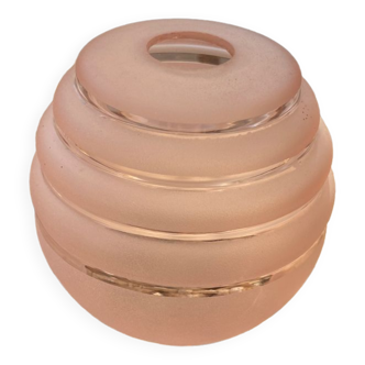 Pastel pink walkade in grained glass