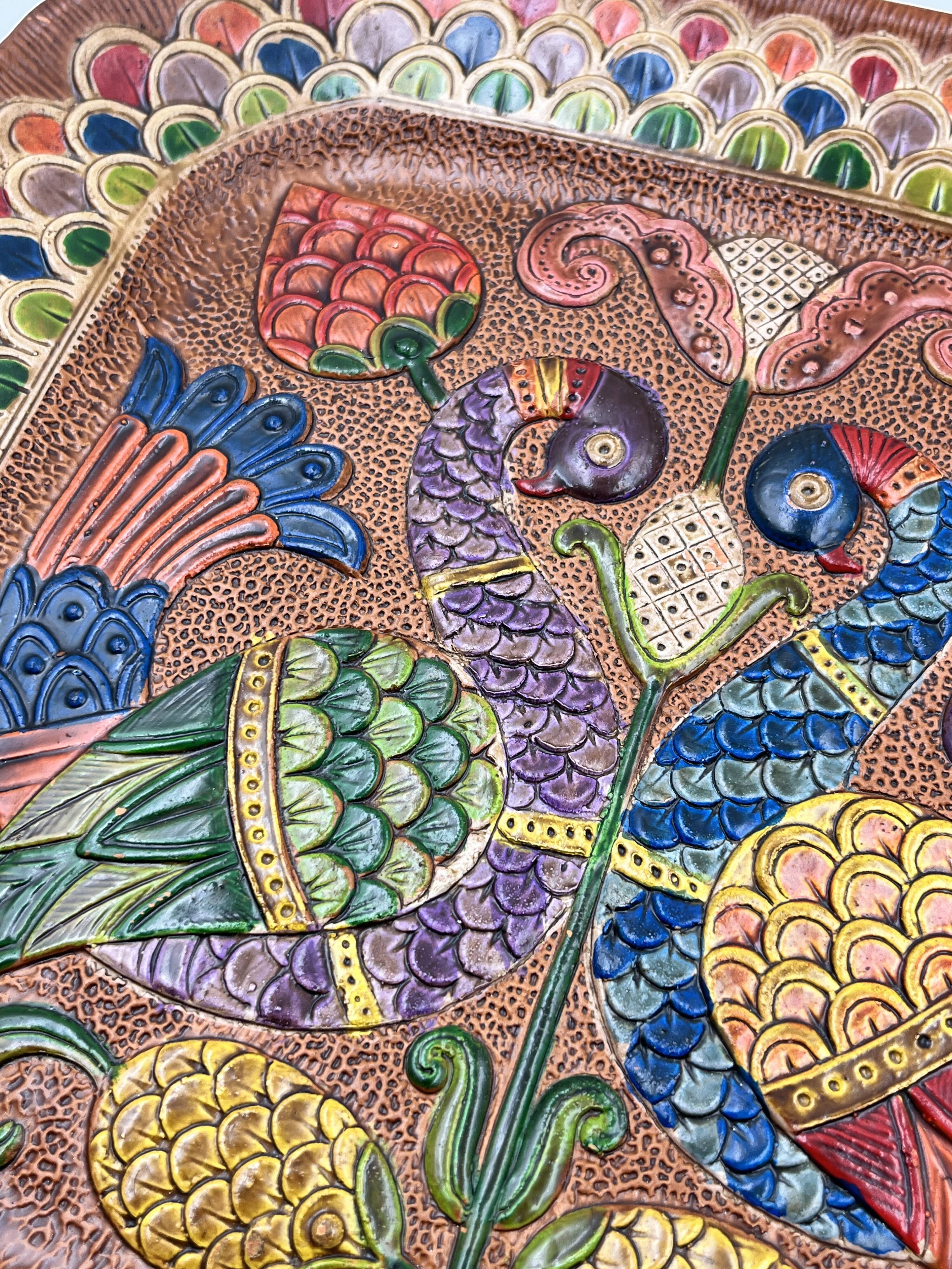 Square ceramic plate Ceramica del Convento