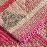 2x10 Pink & Green Tribal Vintage Runner Rug, 70x309Cm