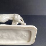 Nymphenburg porcelain greyhound sculpture signed PJ MENE