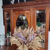 Miroir triptyque art déco chêne