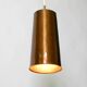 Beautiful Mid Century Modern pendant lamp made of copper shaped like a cone