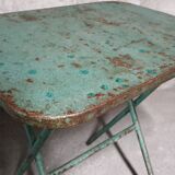 Painted metal folding table