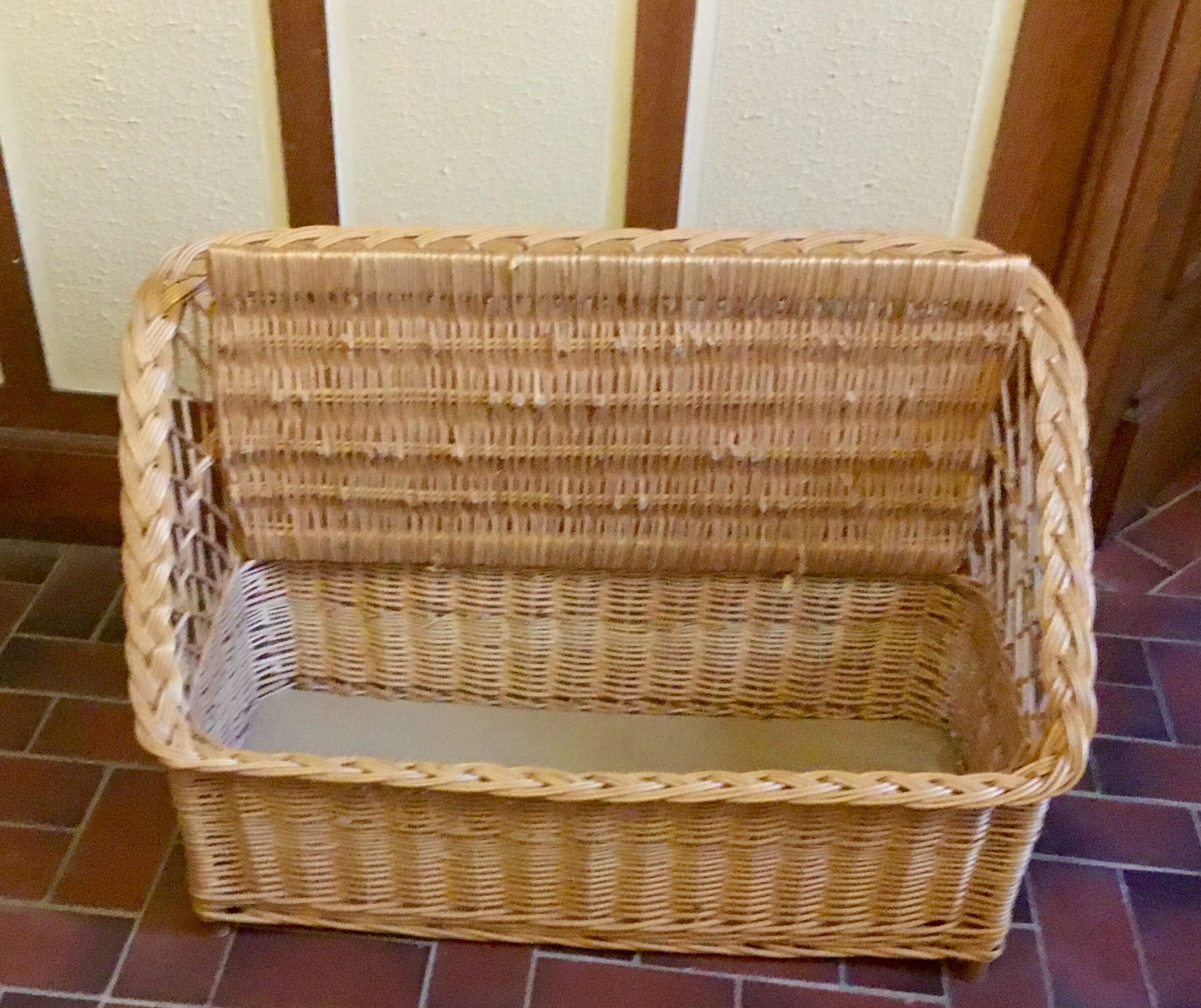1960 rattan chest bench