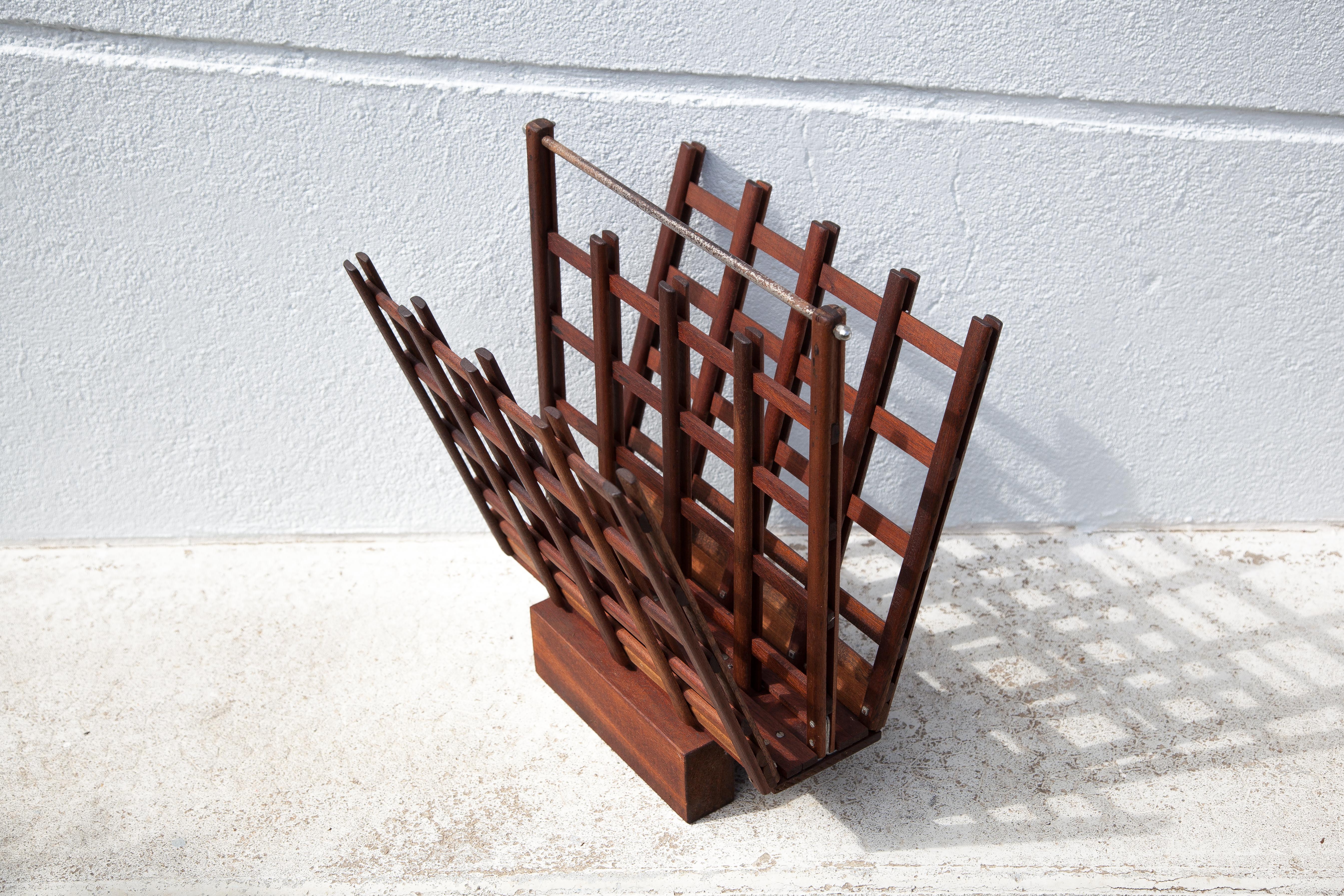 Vintage wood magazine holders