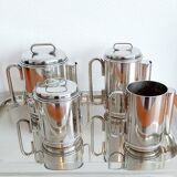 Sheratonn Italy- Magnificent and rare Italian tea and coffee service in silver plated metal