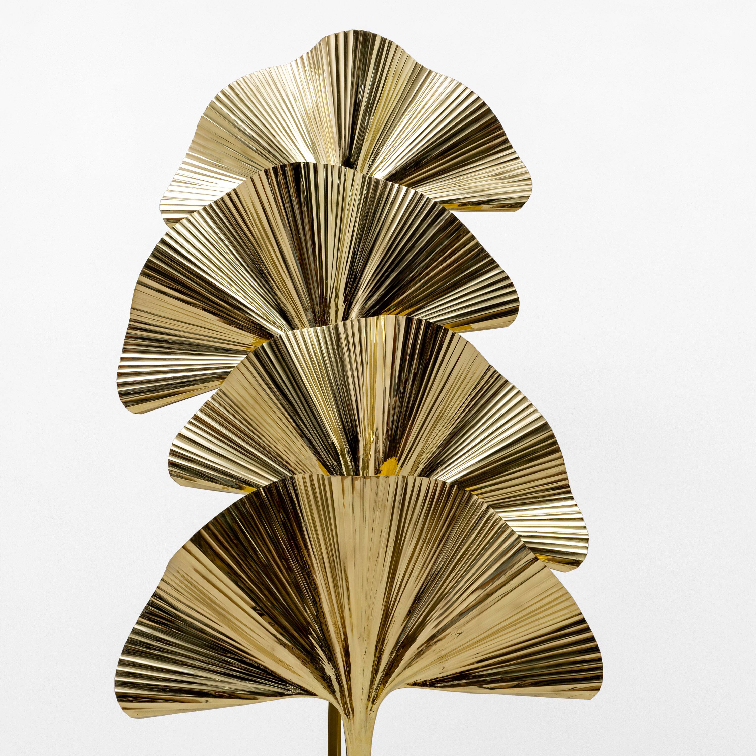 Italian Brass Floor Lamp “Ginkgo” – Barbi Style Lighting