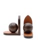 Wooden bookends decorated with spheres, 1950s