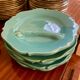 5 vintage barbotine asparagus plates