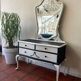 Commode-miroir noir paris crème