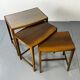 Set of vintage Danish modernist nesting tables from the mid-century, 1960s, set of 3.