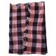 Vintage haik checkered bed throw from Morocco - 183 x 223 cm