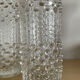 Pair of vintage Bubble roll vases in moulded glass