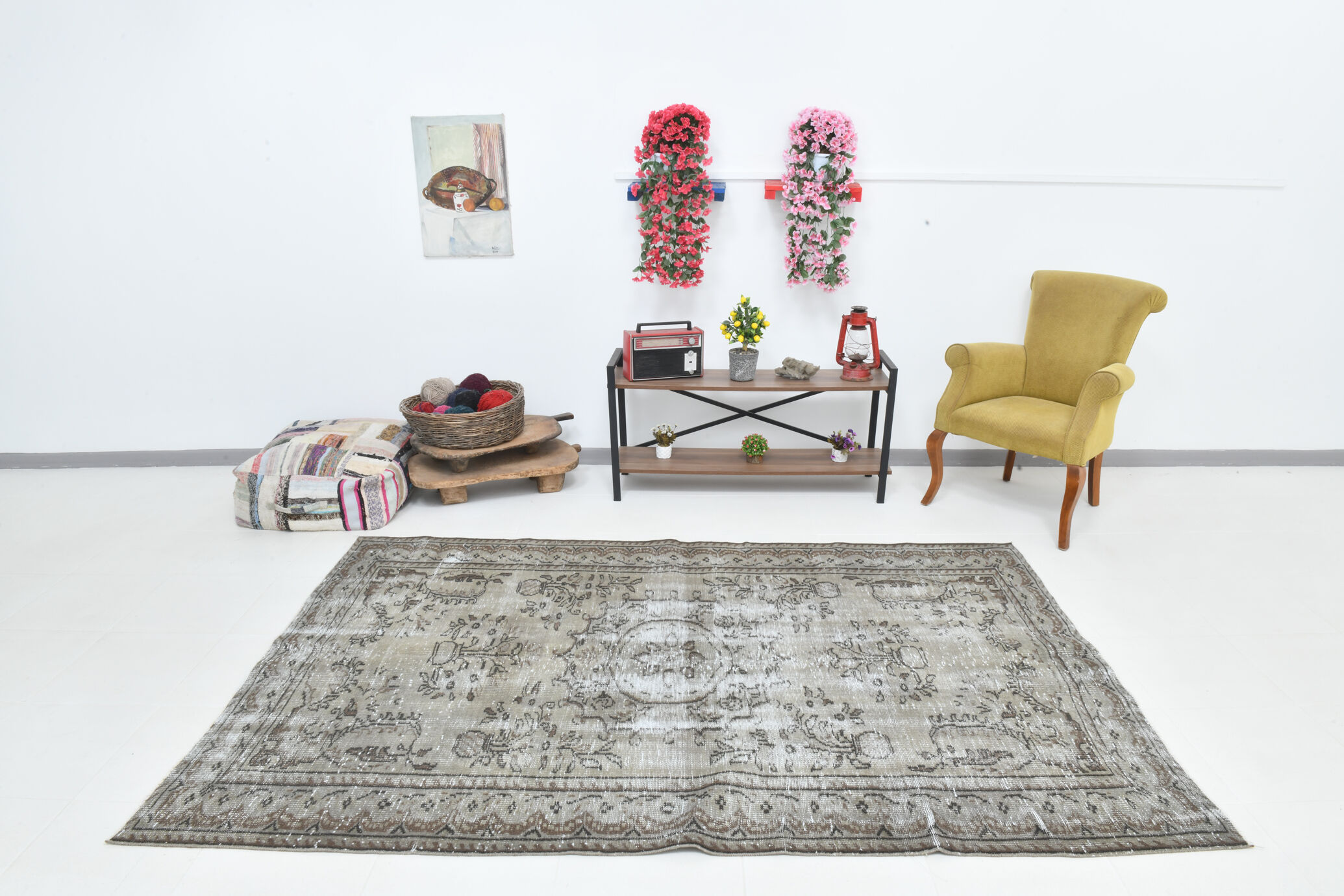 5x8 Handmade Oriental Vintage Rug,168x257Cm