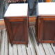 Pair of Vintage 1940 bedside tables with marble.
