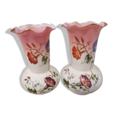 Pair of art deco opaline vases from the 1930s