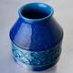 Vase en céramique bleue par Aldo Londi pour Bitossi, Italie, années 1960.