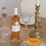 Flowery brass candle holder