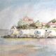 Aquarelle estuaire de la Gironde