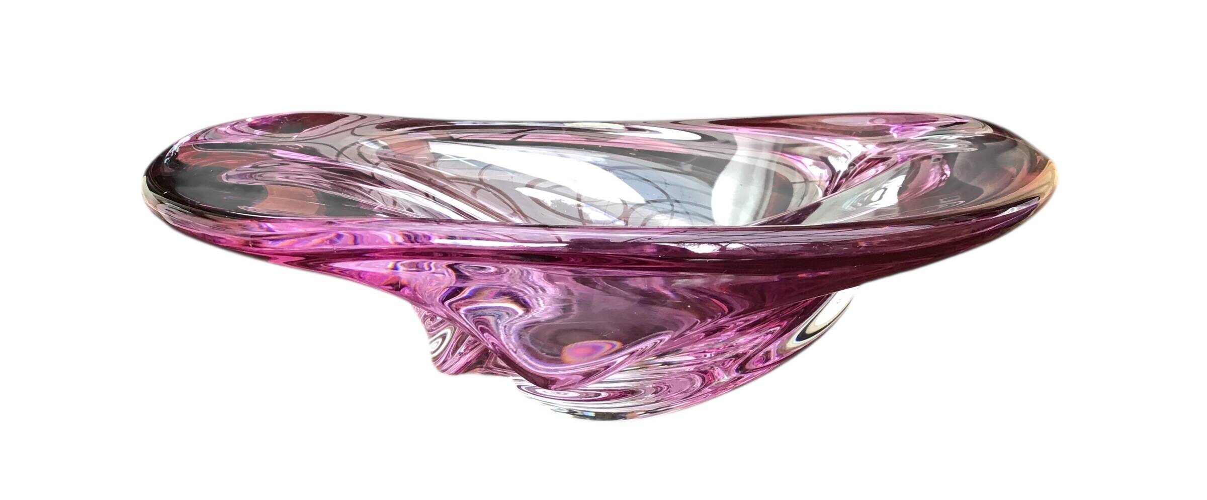 Val Saint-Lambert crystal centrepiece – Wave model circa 1950