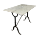 Table bistrot plateau marbre