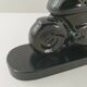 Lampe de table vintage 1980 moto en ceramique noire 80s 1980s