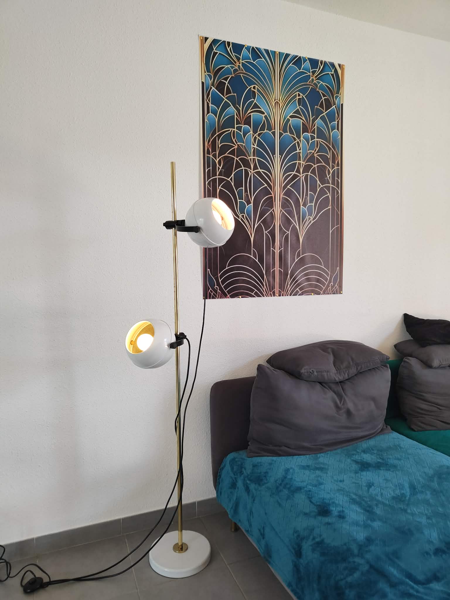 1970s vintage floor lamp eyes ball