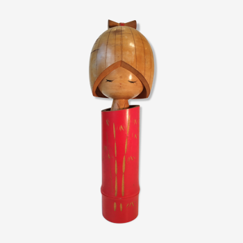 Poupée Kokeshi Bambou princesse par Masayuki Kaganuma - circa 1960 - Japon