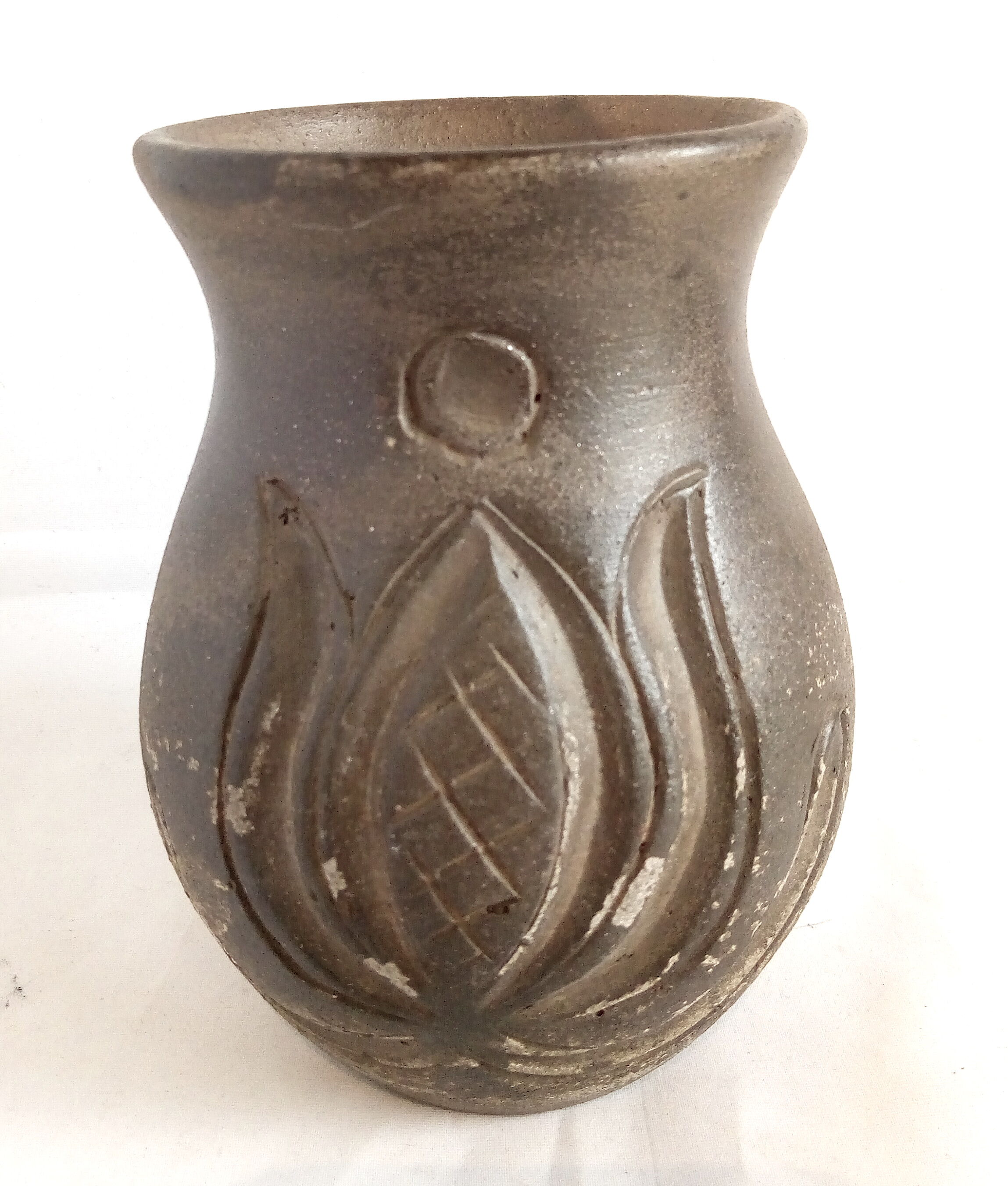 Hungarian chiseled earth vase
