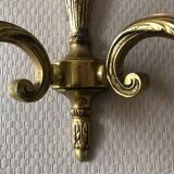 Bronze wall lamp with double candle