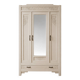 Antique Parisian wardrobe in white patina – Art Deco period around 1900