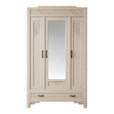 Large antique Parisian wardrobe, white patina – Art Deco period around 1900